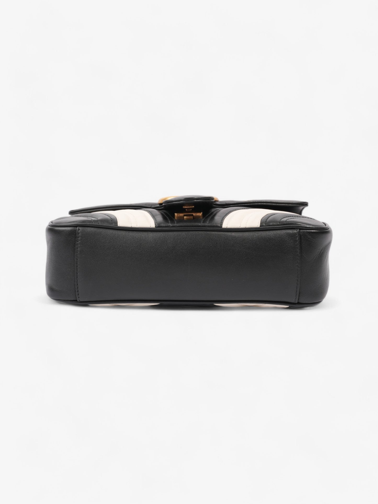 Gucci GG Marmont Black / White Matelasse Leather Small
