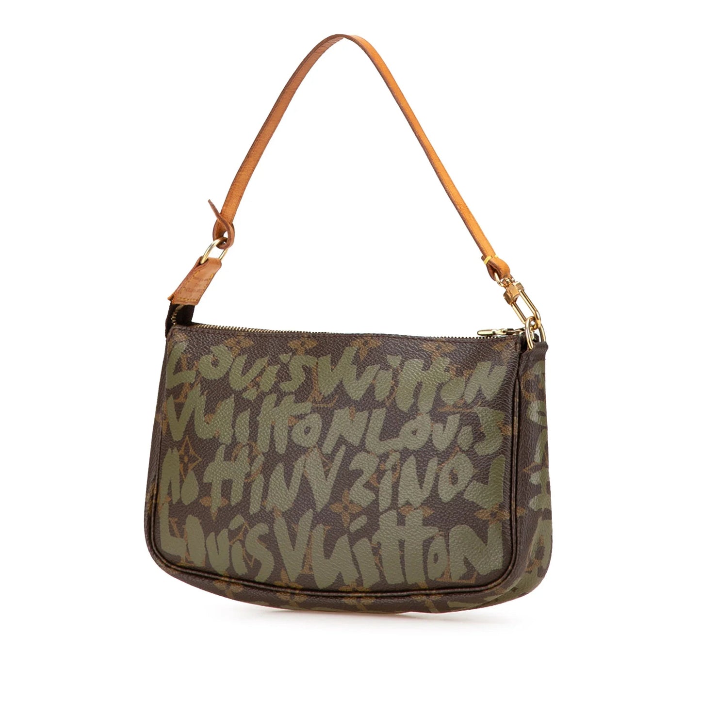 Brown Louis Vuitton Stephen Spro Monogram Graffiti Pochette Accessoires Shoulder Bag