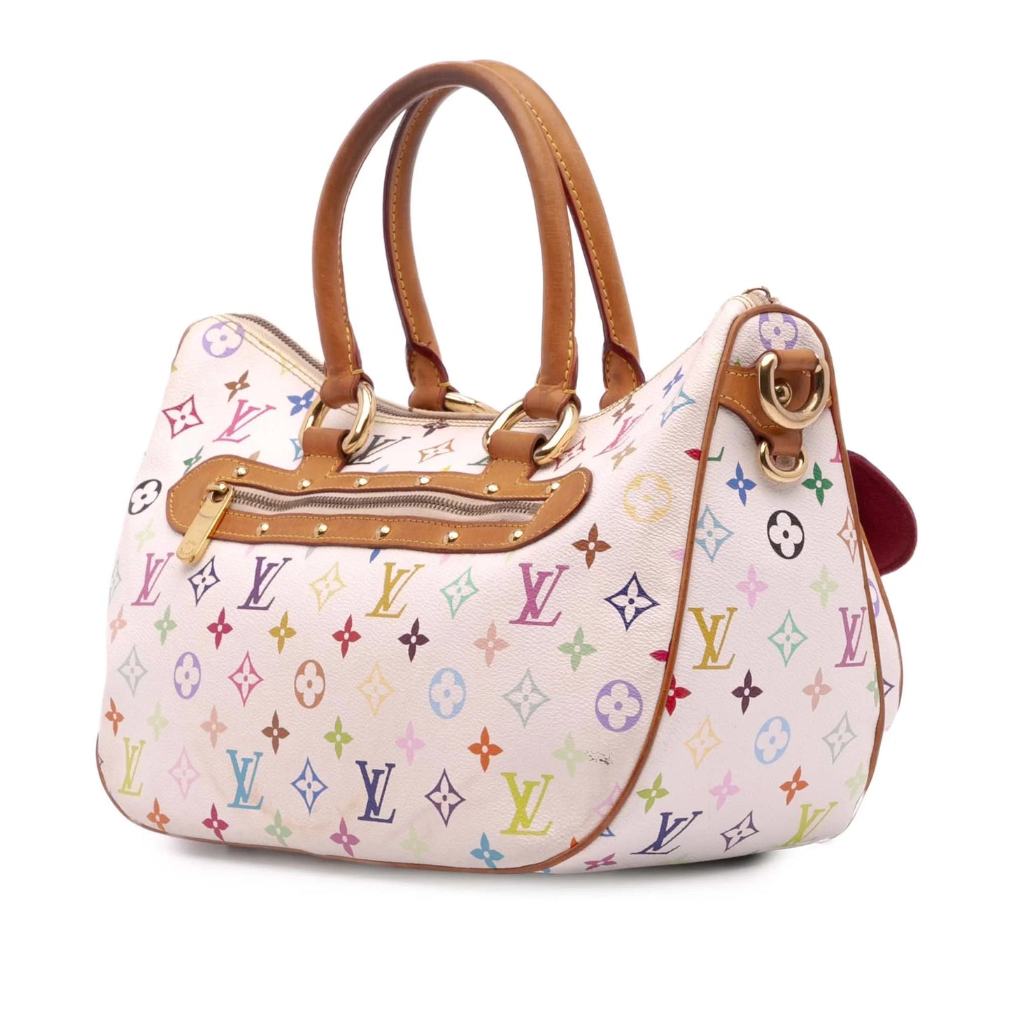 White Louis Vuitton Monogram Multicolore Rita Satchel