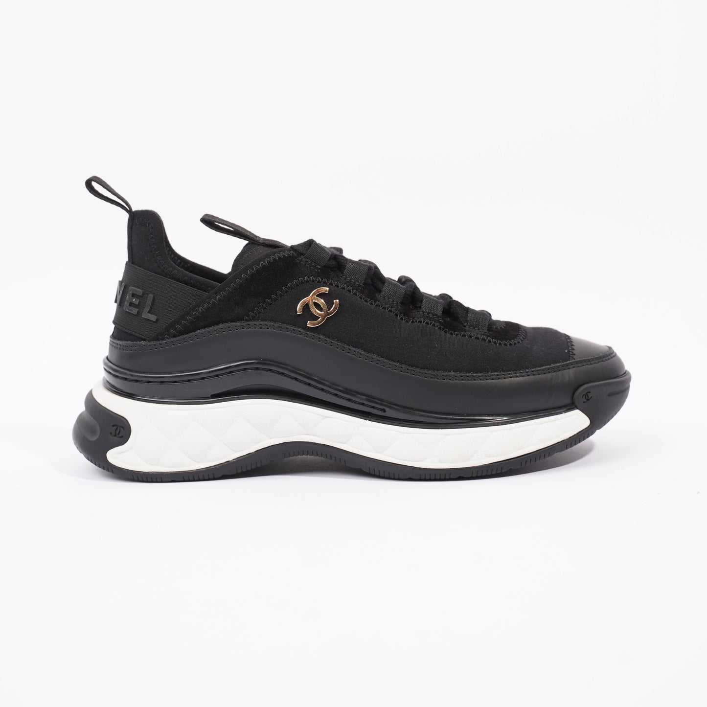 Chanel CC Runners Black   White Nylon EU 36 UK 3