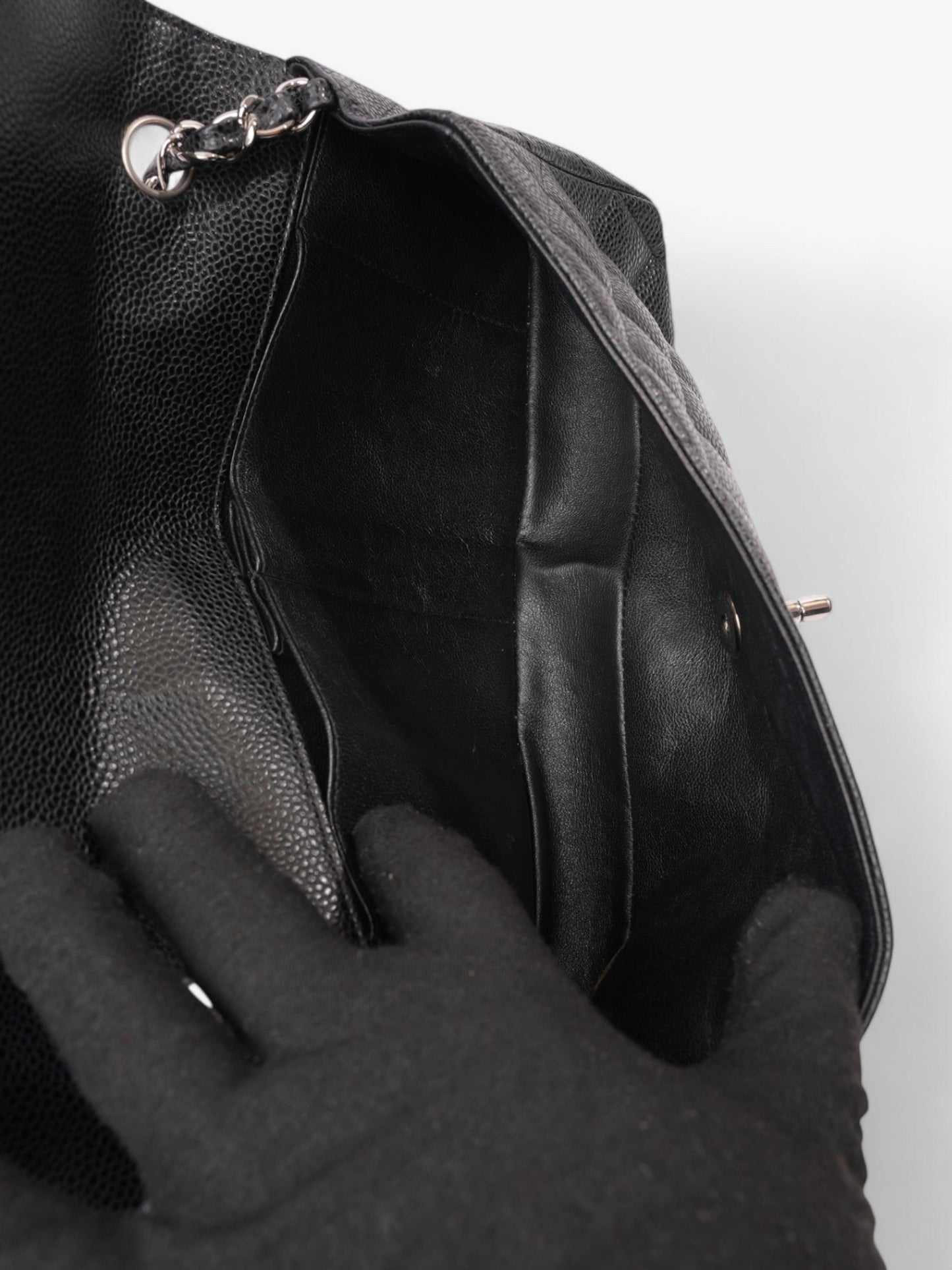 Chanel East West Black Caviar Leather