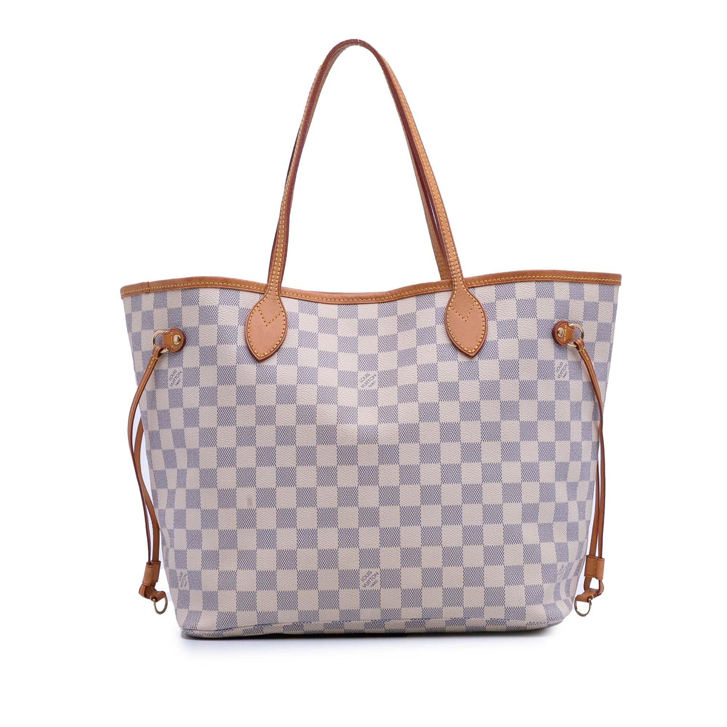 White Louis Vuitton Damier Azur Neverfull MM Tote Bag