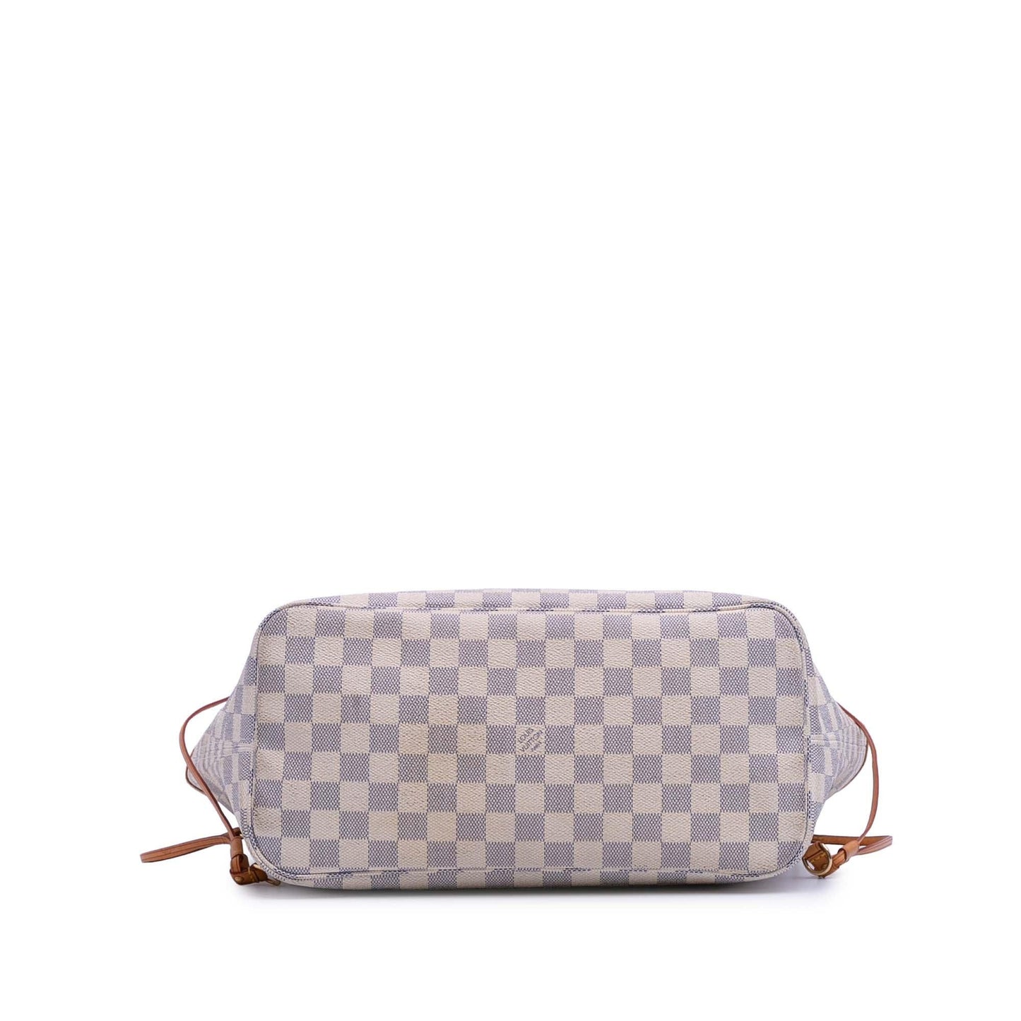 White Louis Vuitton Damier Azur Neverfull MM Tote Bag