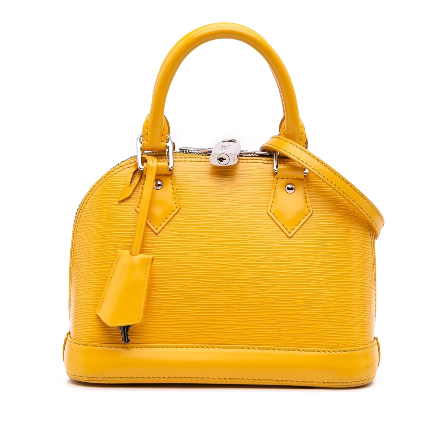 Yellow Louis Vuitton Epi Alma BB Satchel