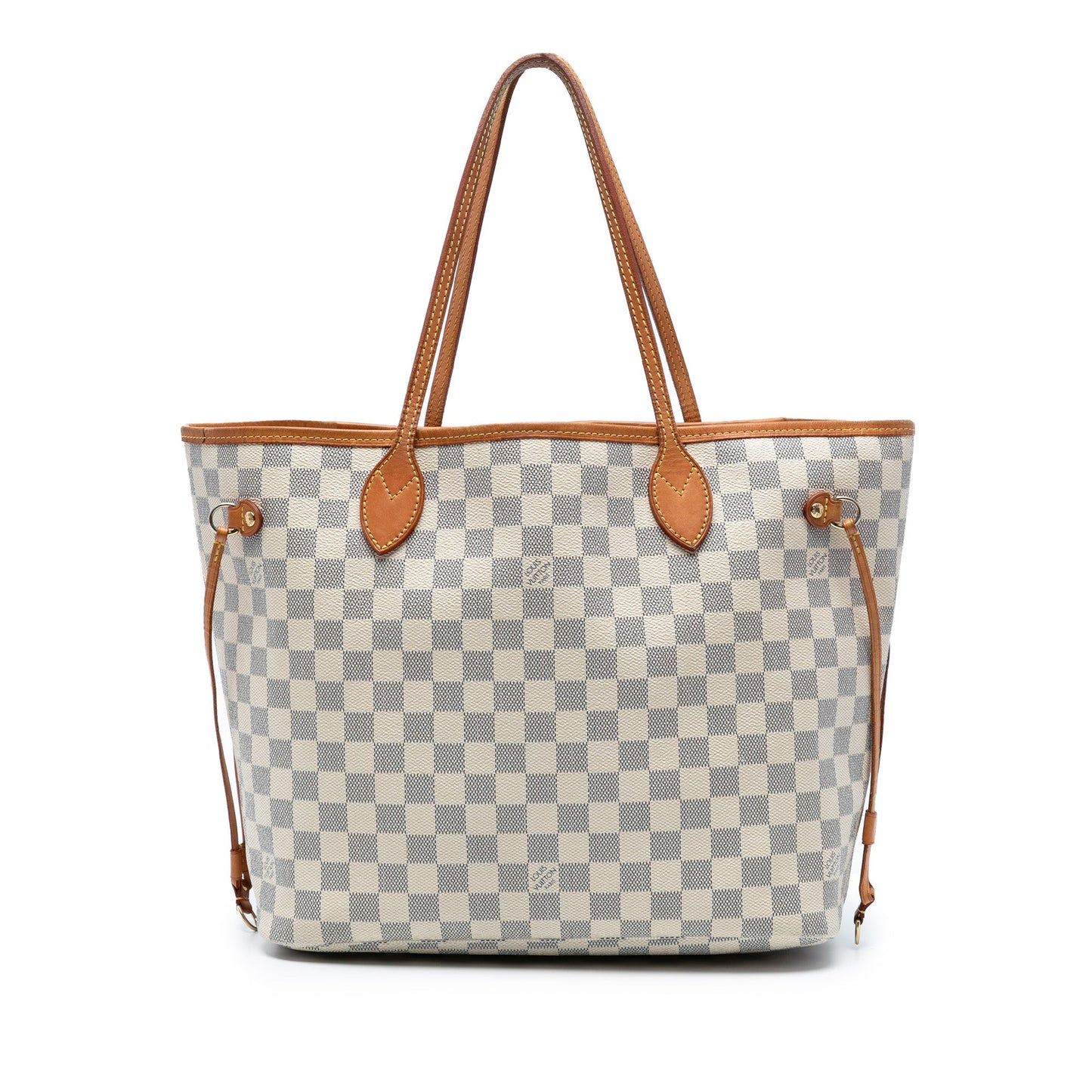 White Louis Vuitton Damier Azur Neverfull MM Tote Bag