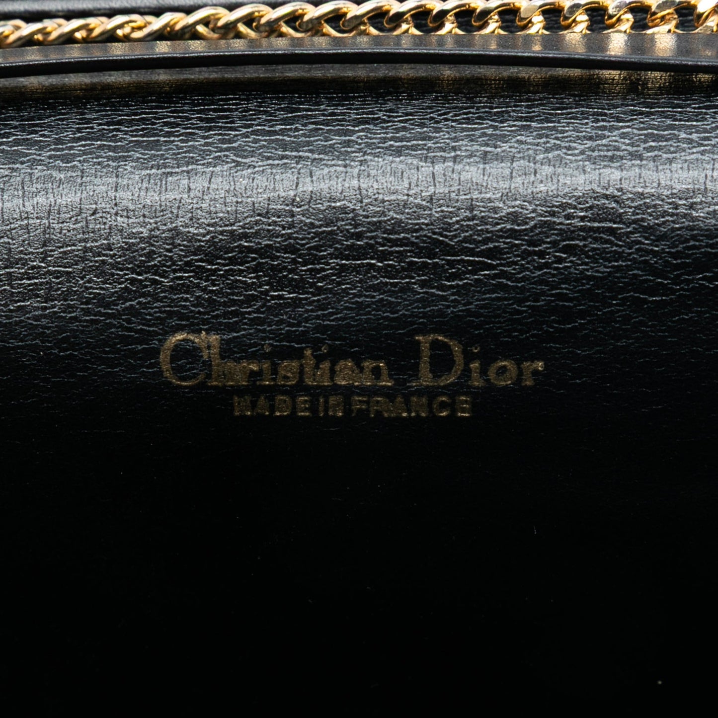 Black Dior Diorissimo Trotter Canvas Chain Shoulder Bag