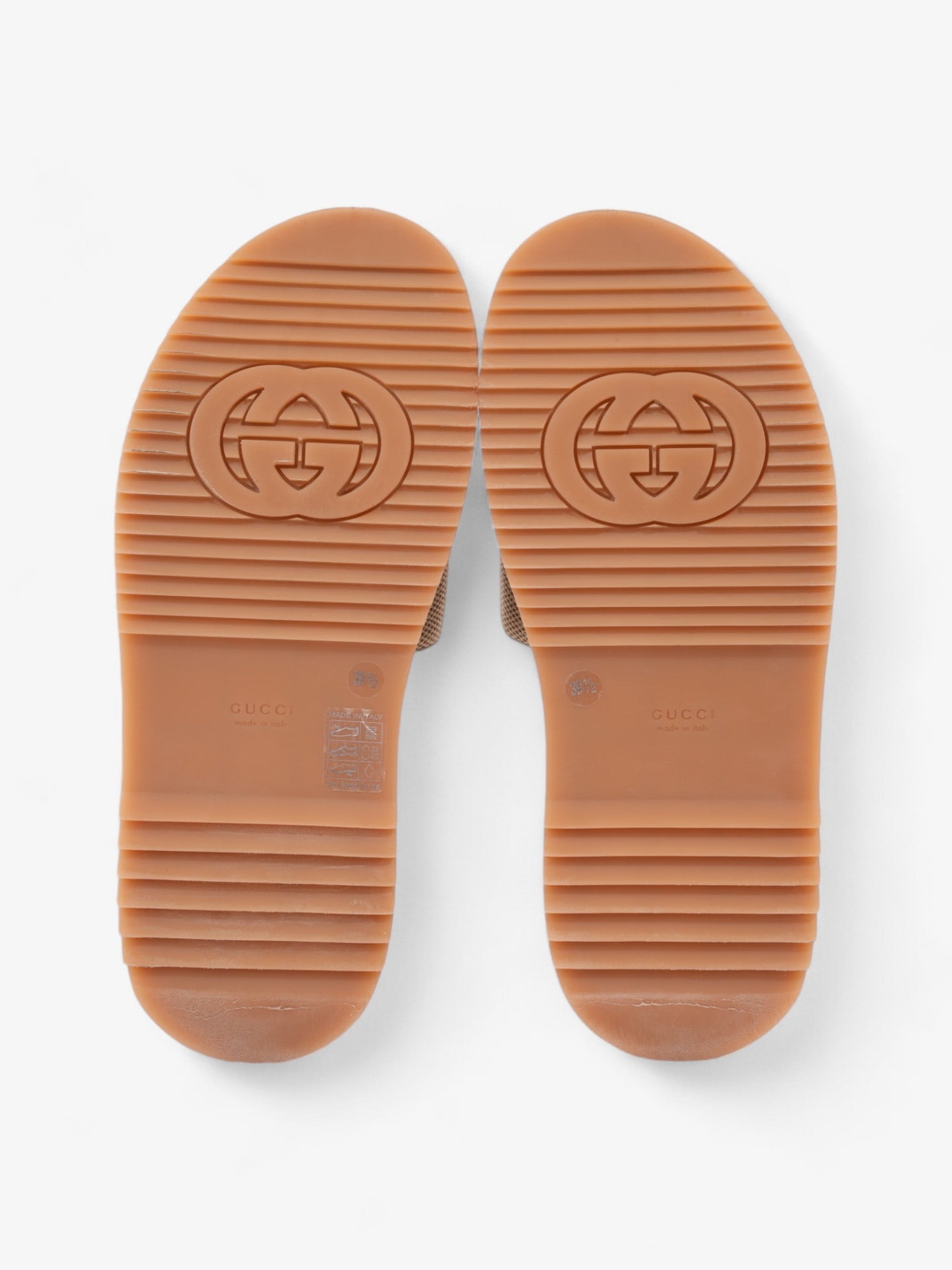 Gucci GG Platform Slides Beige  Canvas EU 39.5 UK 6.5