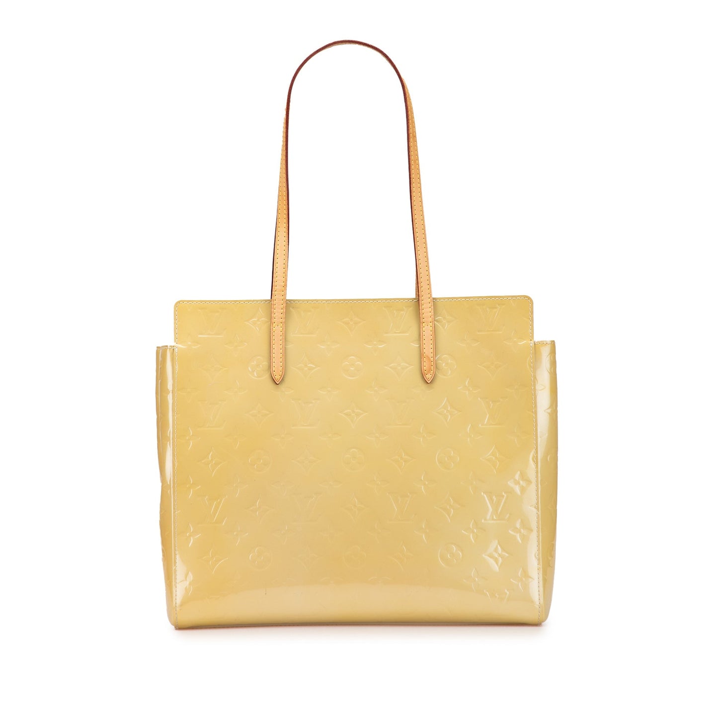 Yellow Louis Vuitton Monogram Vernis Catalina East West Tote Bag