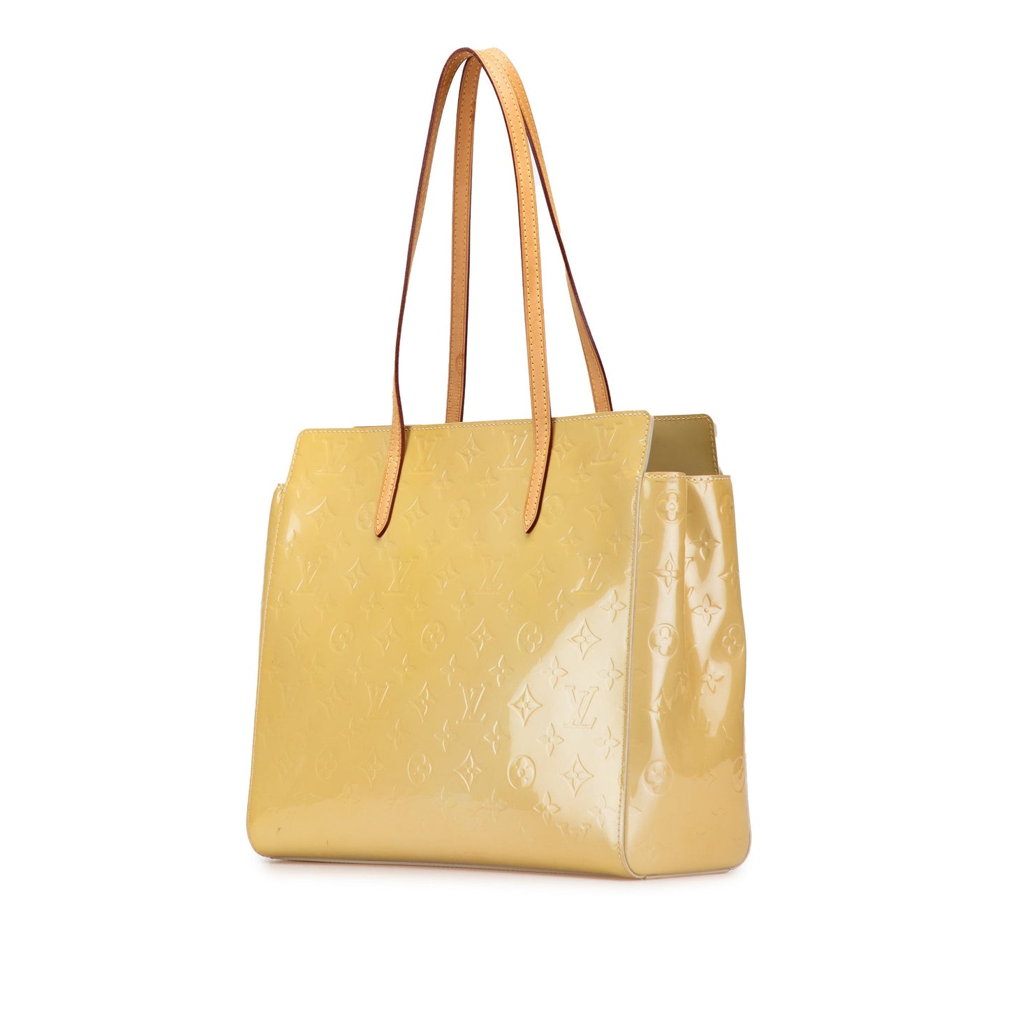 Yellow Louis Vuitton Monogram Vernis Catalina East West Tote Bag