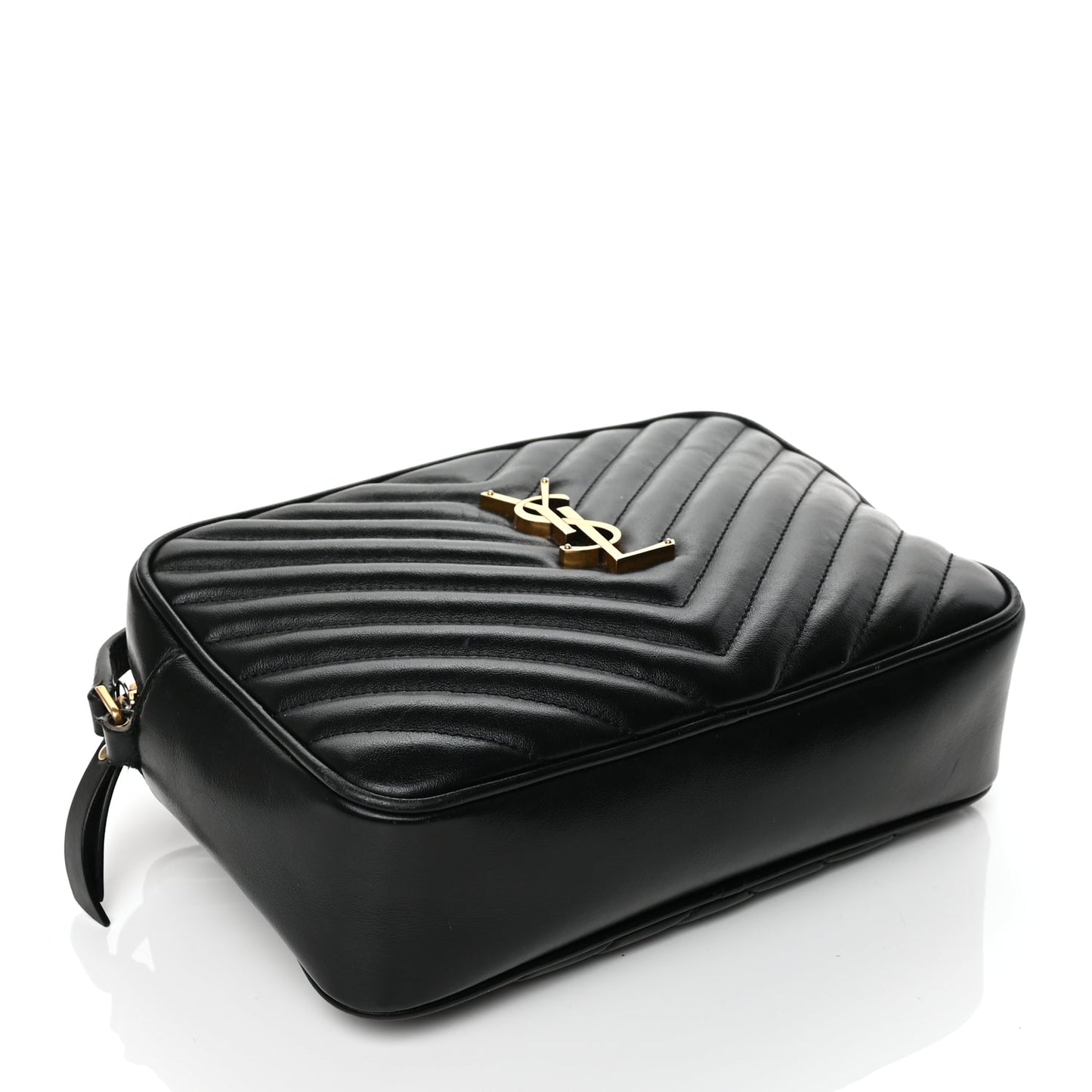 Saint Laurent Calfskin Matelasse Monogram Lou Camera Bag Black