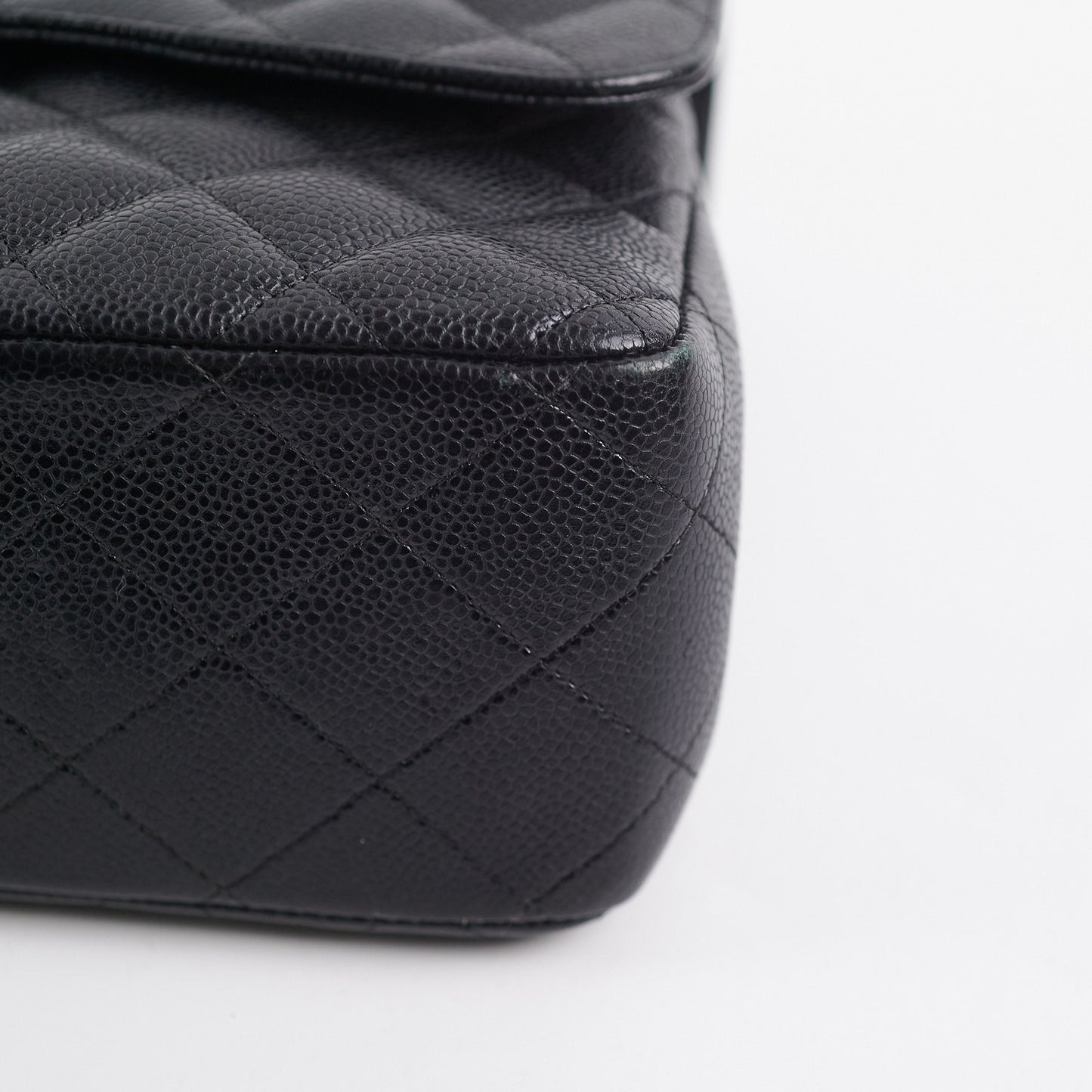 Chanel Quilted Caviar Double Flap Jumbo Black