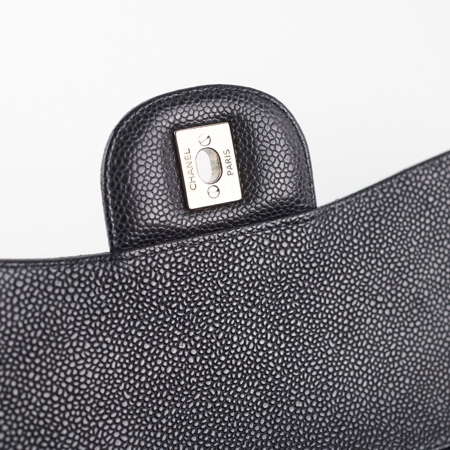 Chanel Quilted Caviar Double Flap Jumbo Black