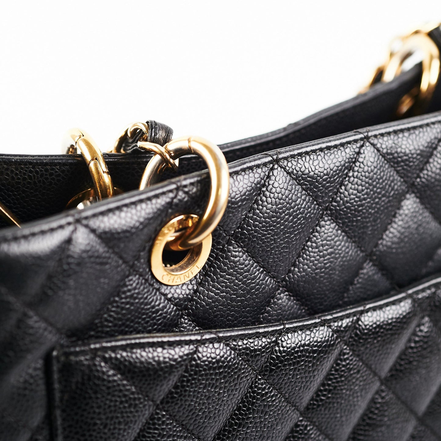 Chanel Black Caviar Grand Shopping Tote GST