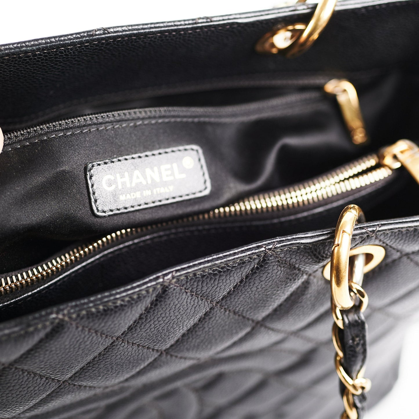Chanel Black Caviar Grand Shopping Tote GST