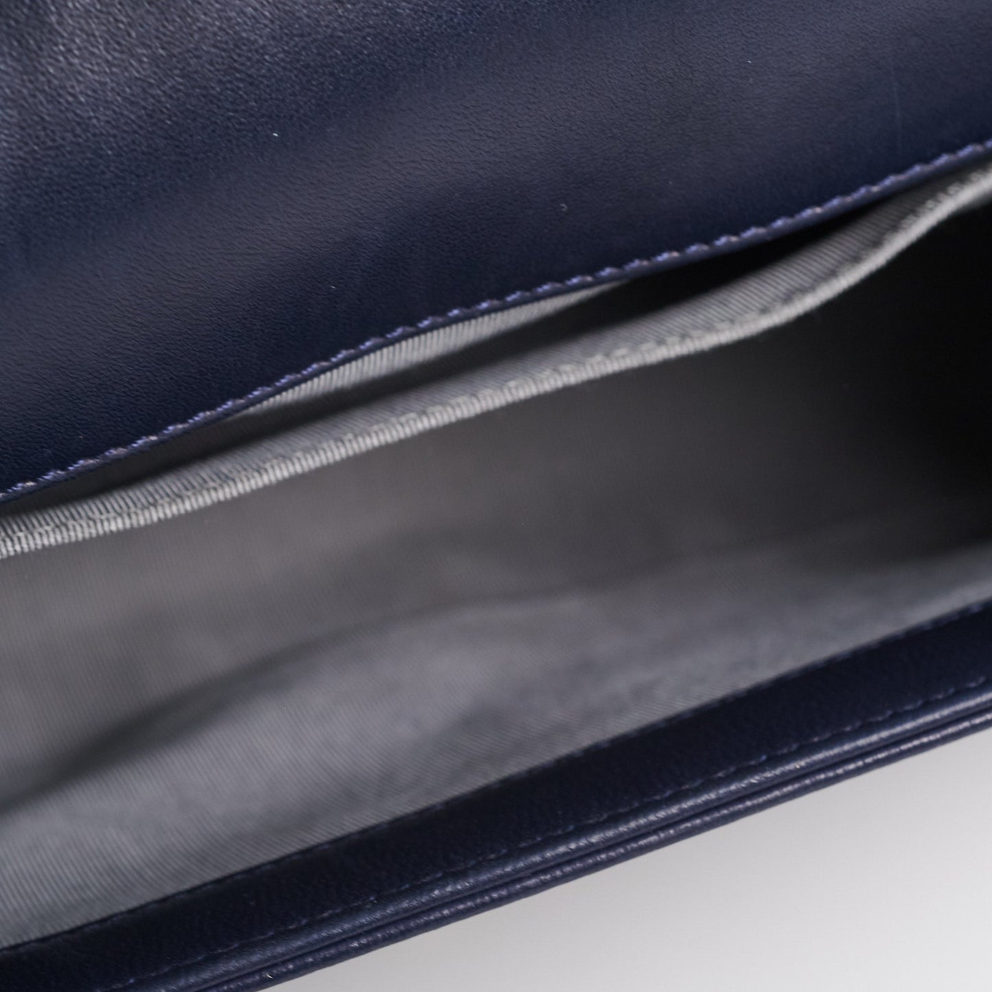 Chanel Navy Old Medium Boy Shoulder Bag