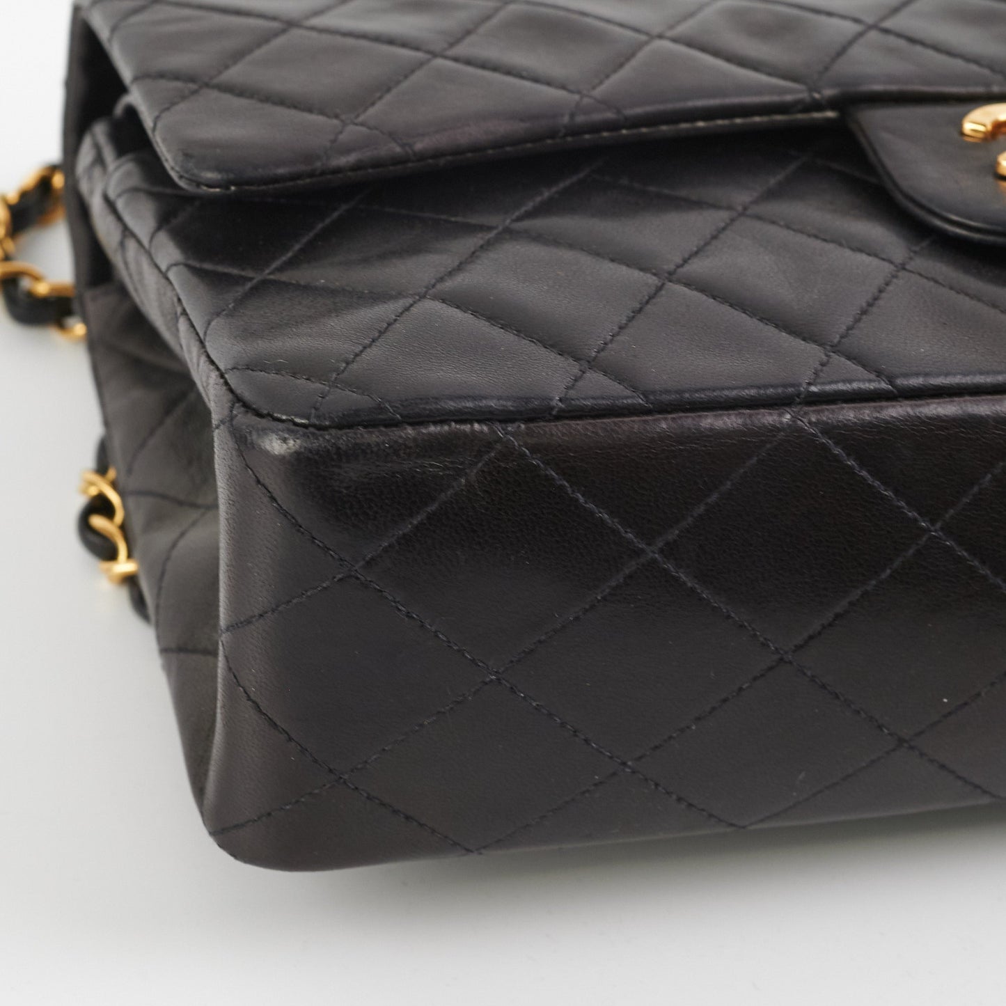 Chanel  Classic Medium/Large 24K Gold Black
