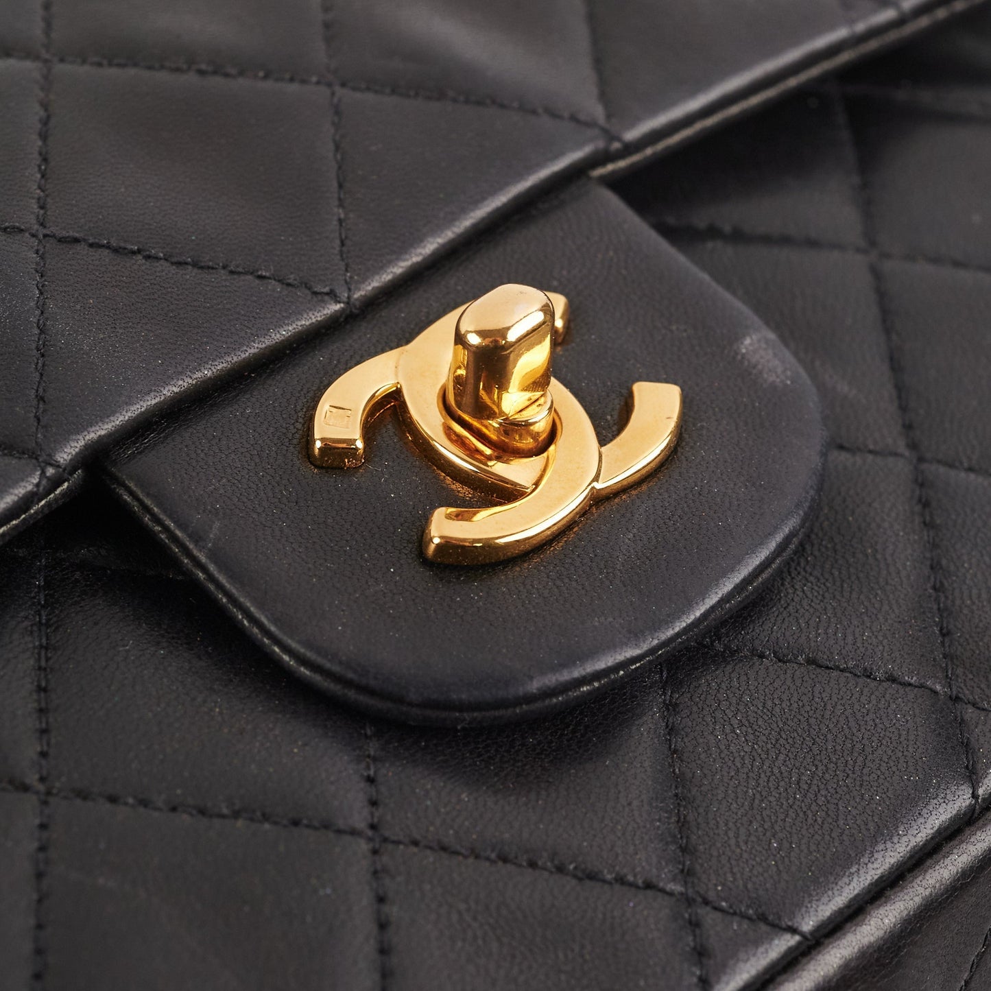 Chanel  Classic Medium/Large 24K Gold Black