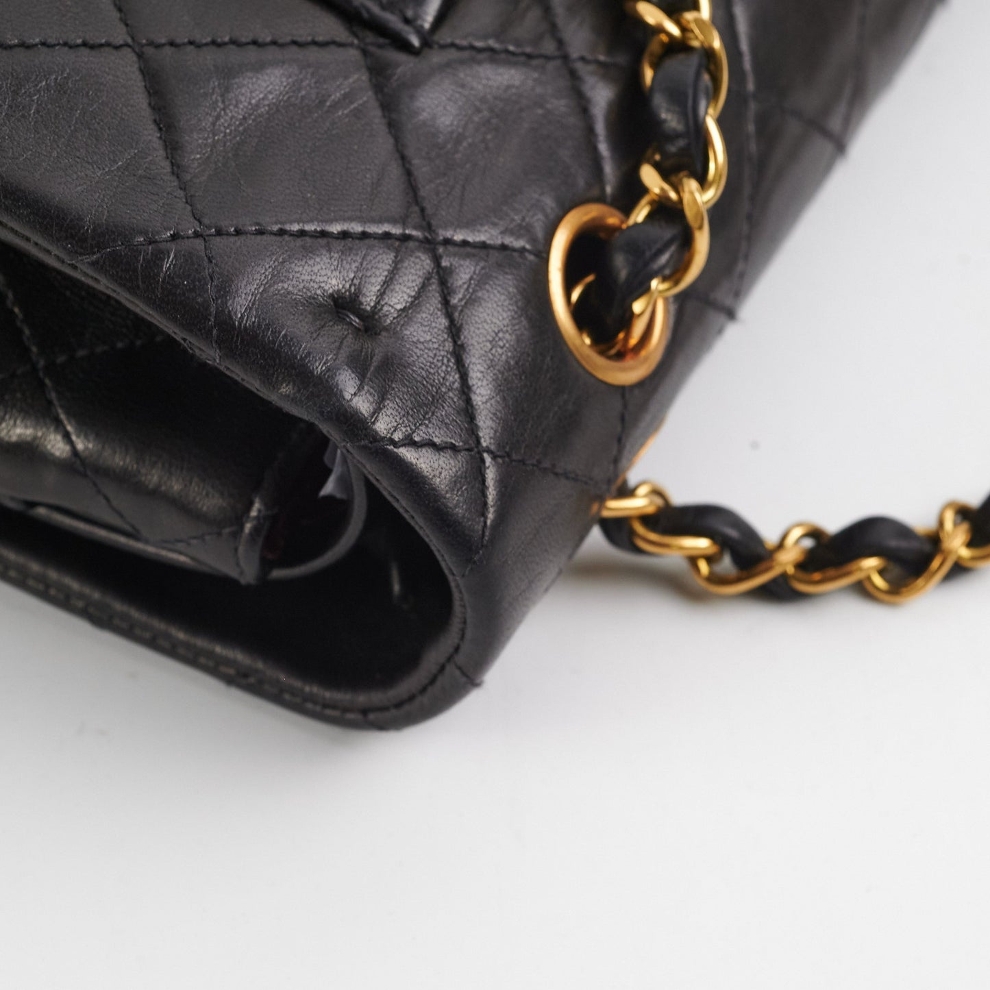 Chanel  Classic Medium/Large 24K Gold Black