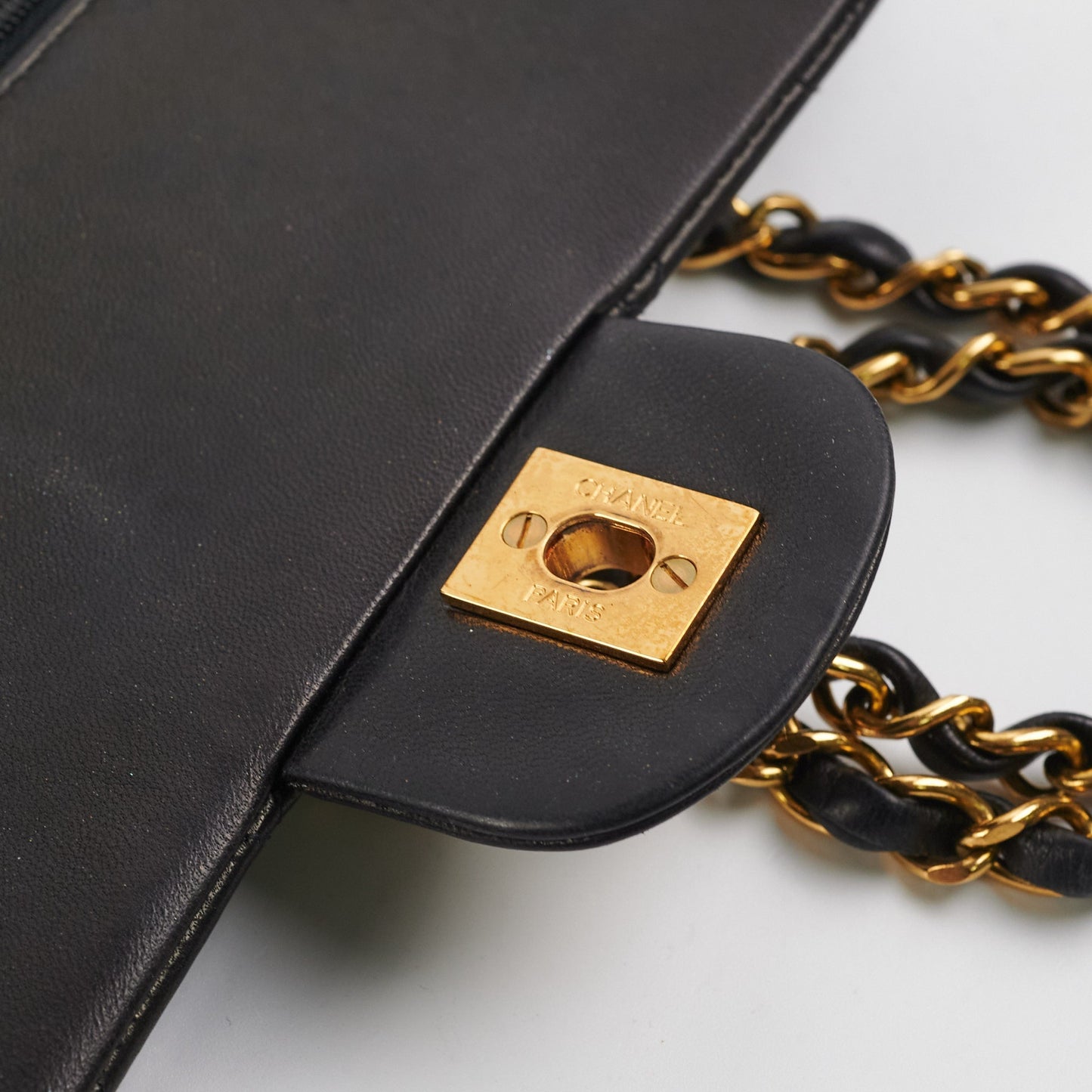 Chanel  Classic Medium/Large 24K Gold Black