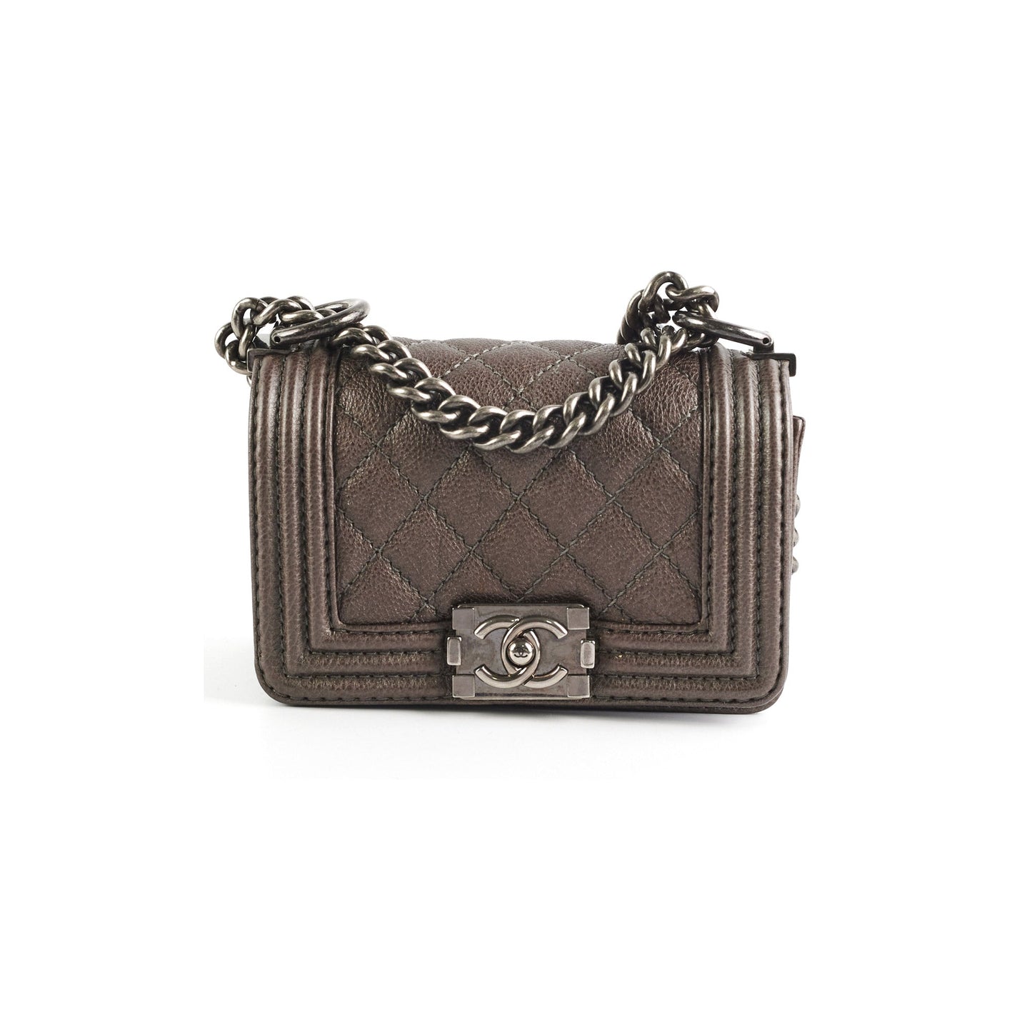 ITEM 23 - Chanel Super Mini Boy Grey Caviar