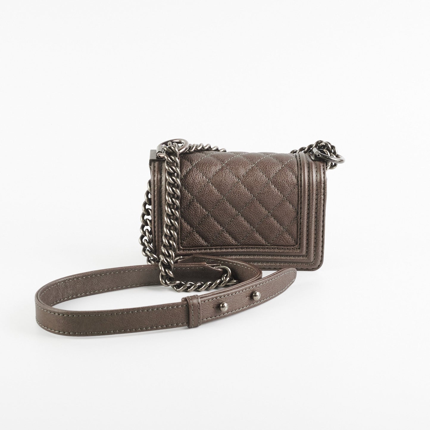 ITEM 23 - Chanel Super Mini Boy Grey Caviar