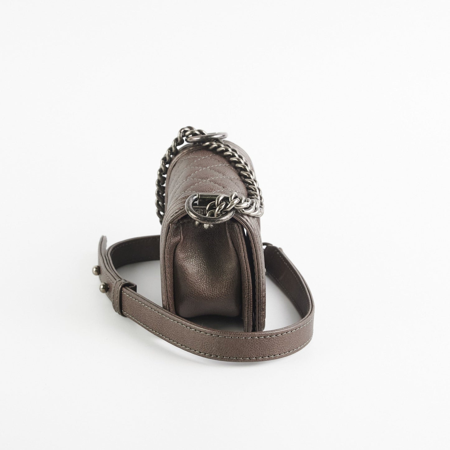 ITEM 23 - Chanel Super Mini Boy Grey Caviar