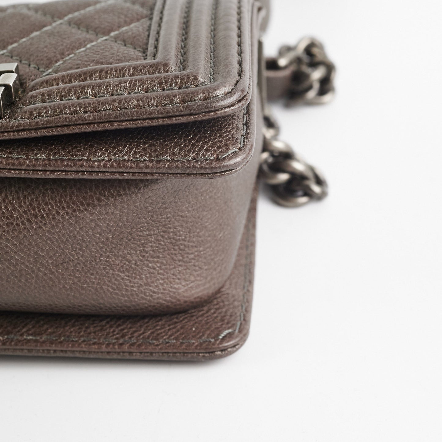 ITEM 23 - Chanel Super Mini Boy Grey Caviar