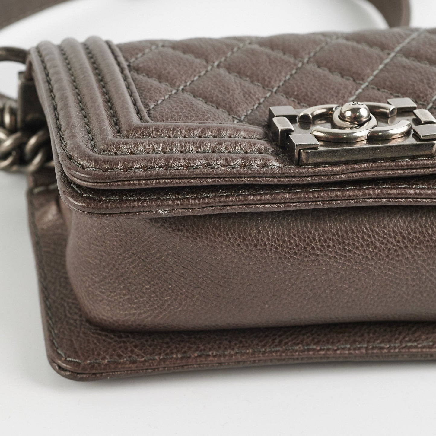 ITEM 23 - Chanel Super Mini Boy Grey Caviar