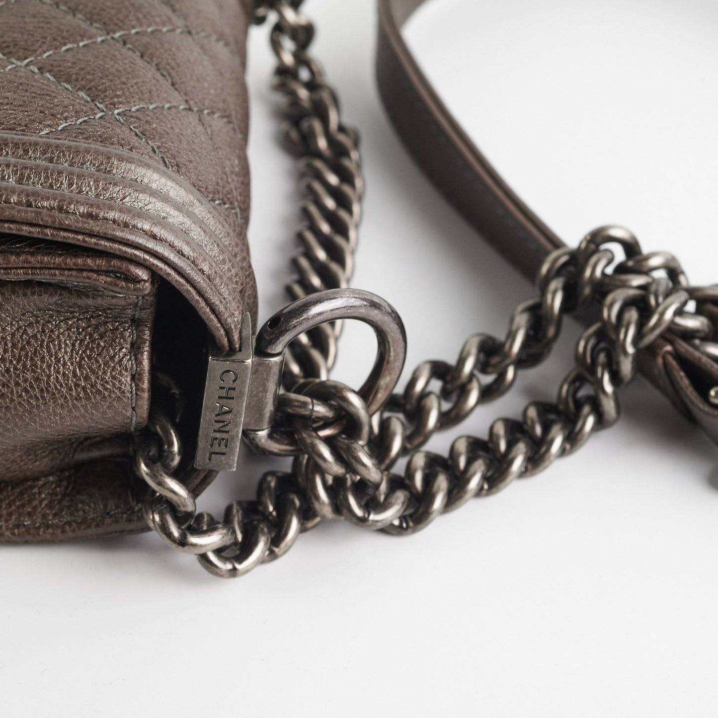 ITEM 23 - Chanel Super Mini Boy Grey Caviar