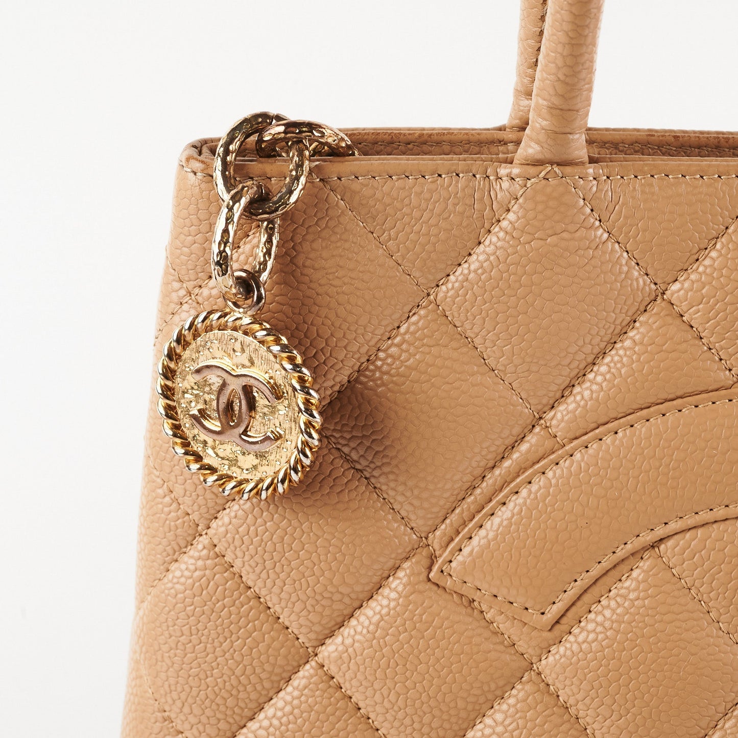 Chanel Medallion Beige Caviar