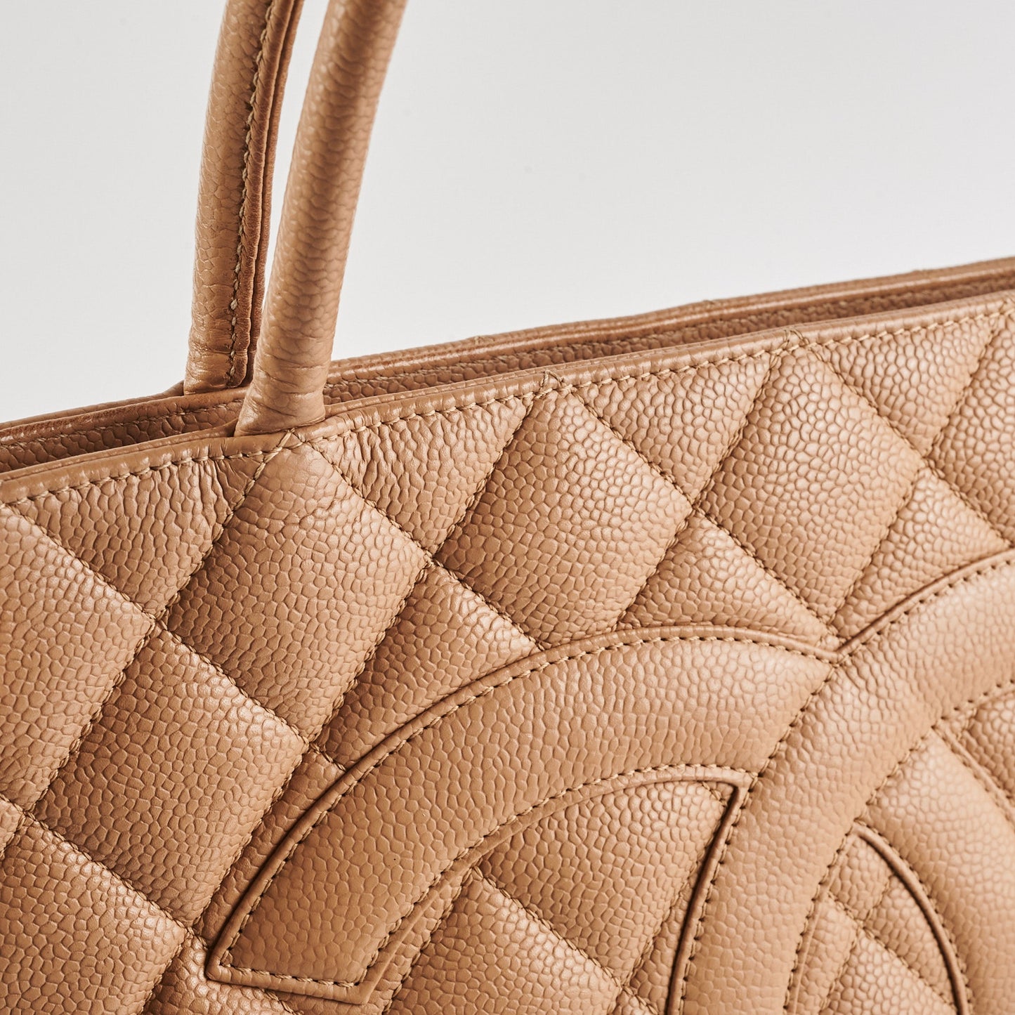 Chanel Medallion Beige Caviar