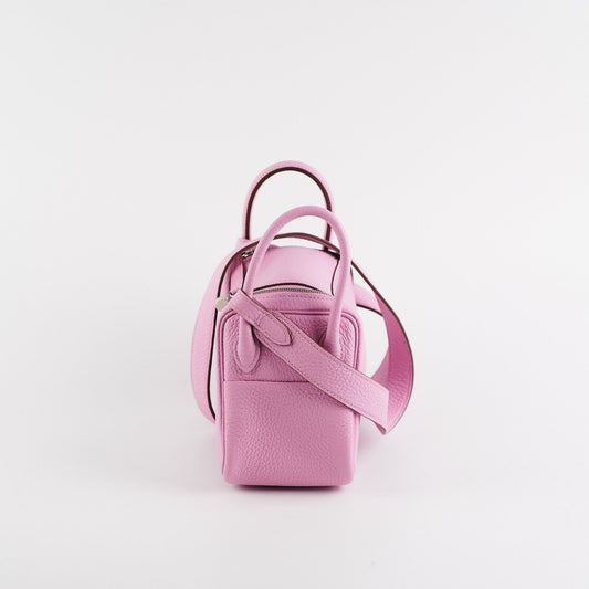 Hold Hermes Mini Lindy Clemece Mauve Sylvestre Stamp U (2022)