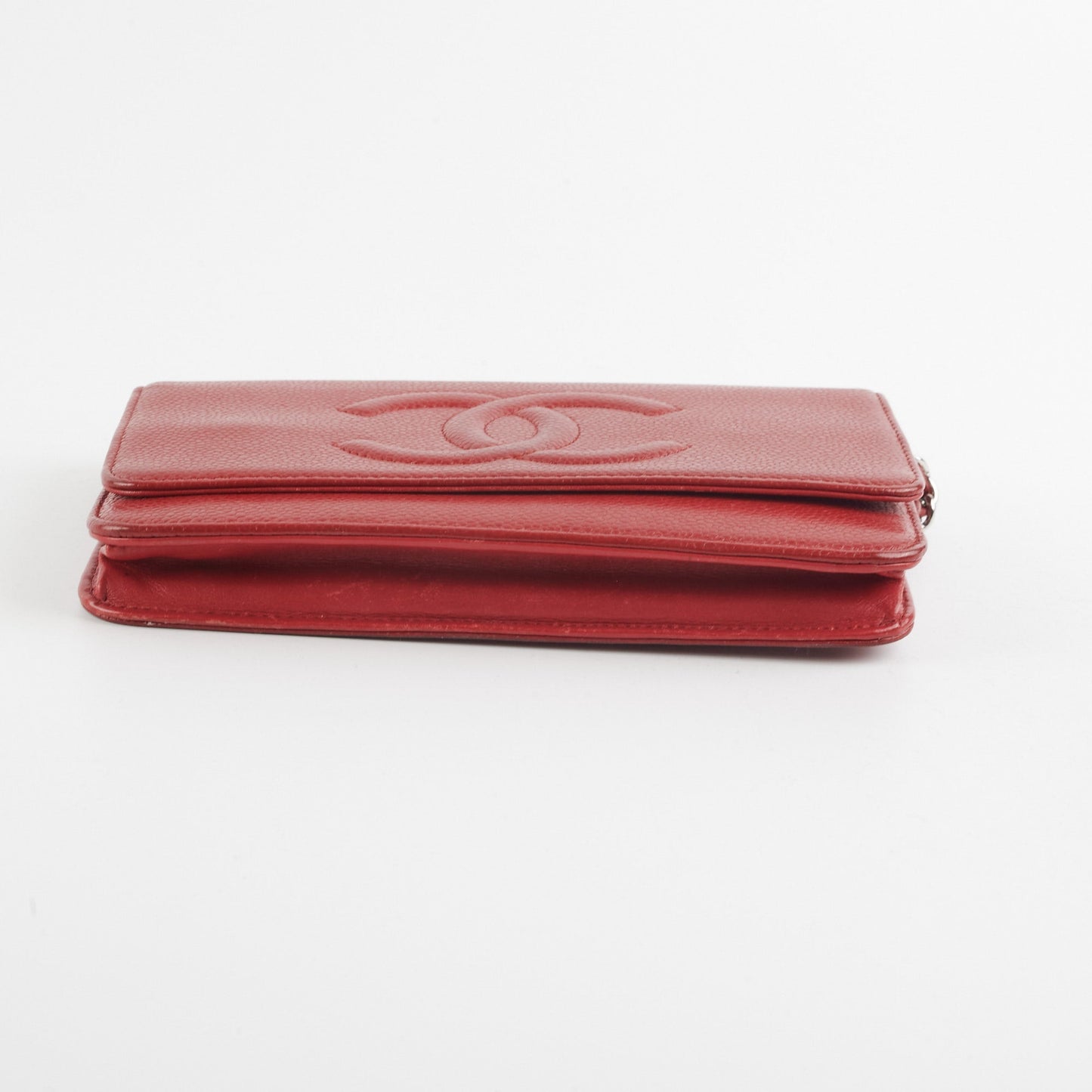 Chanel Wallet On Chain (WOC) Red