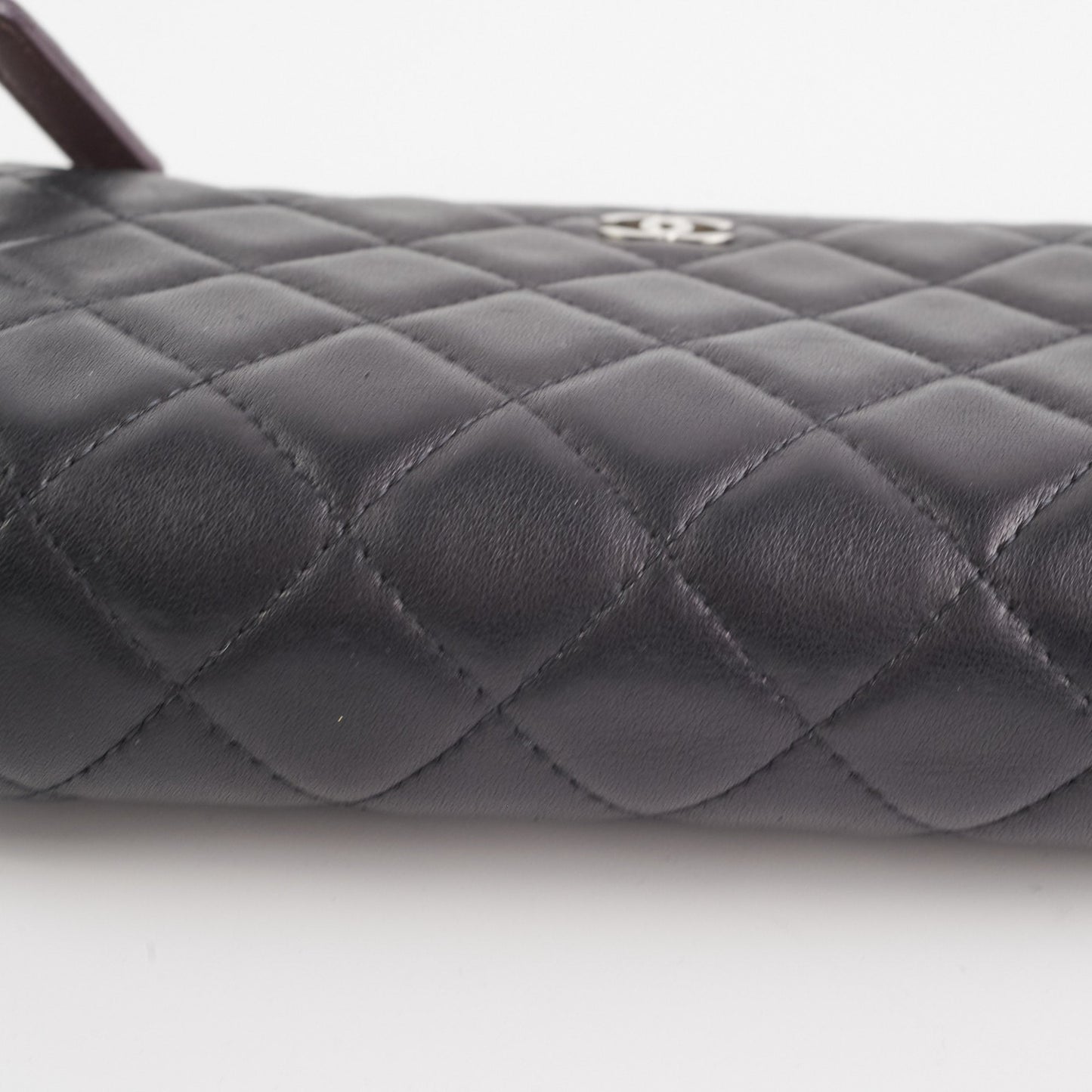 Chanel Black Pouch Cosmetic Bag Clutch Black