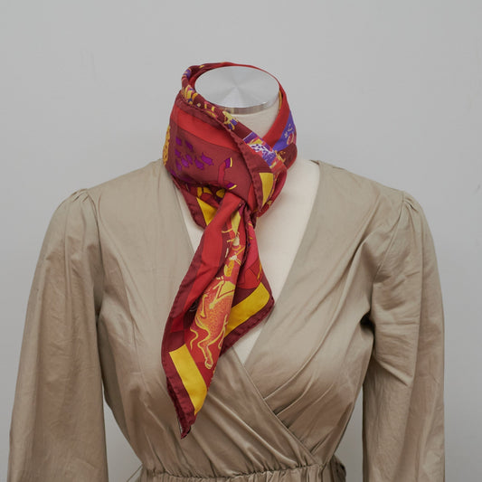 Hermes Scarf Pink/Red