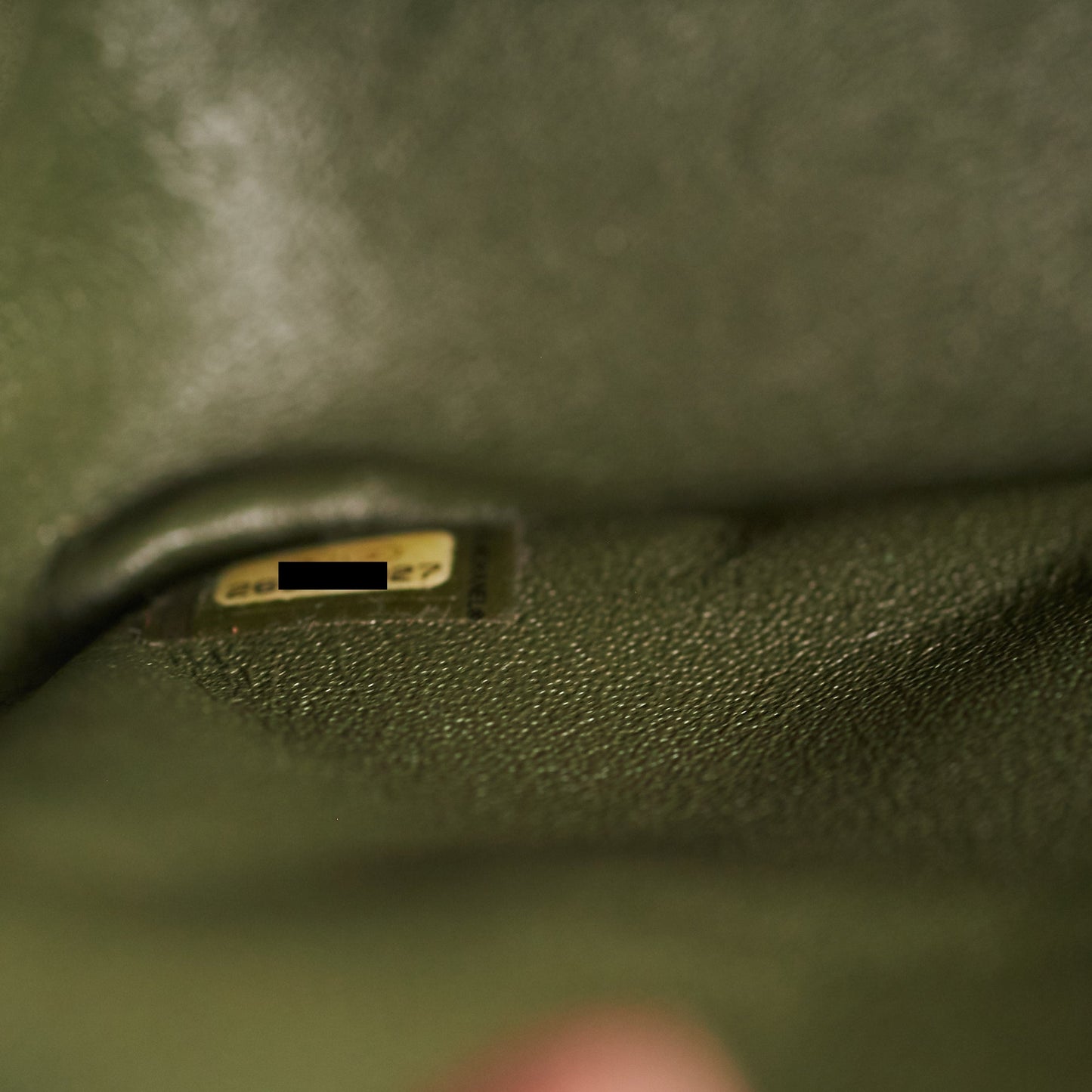 Chanel Chevron Reissue 226 Medium Khaki Green Metallic