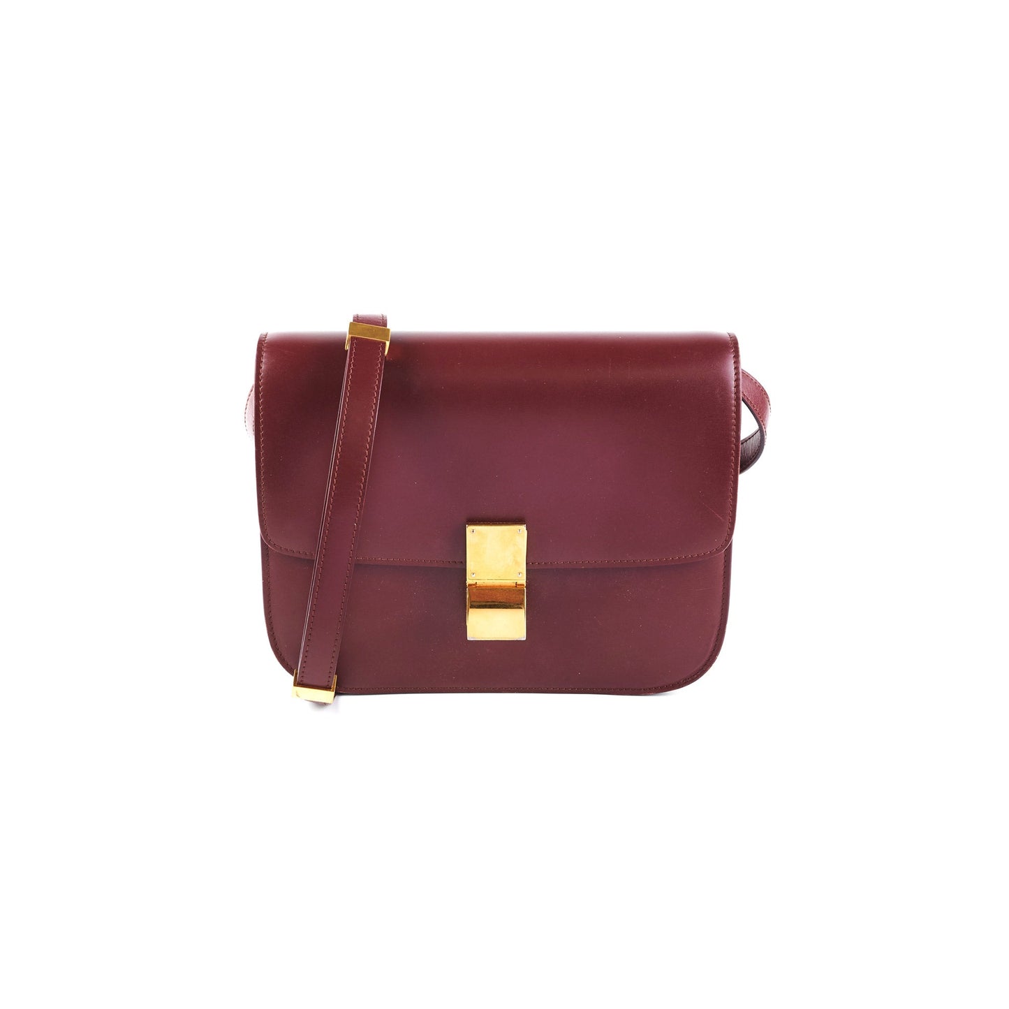 Luxury CELINE Box Medium Burgundy