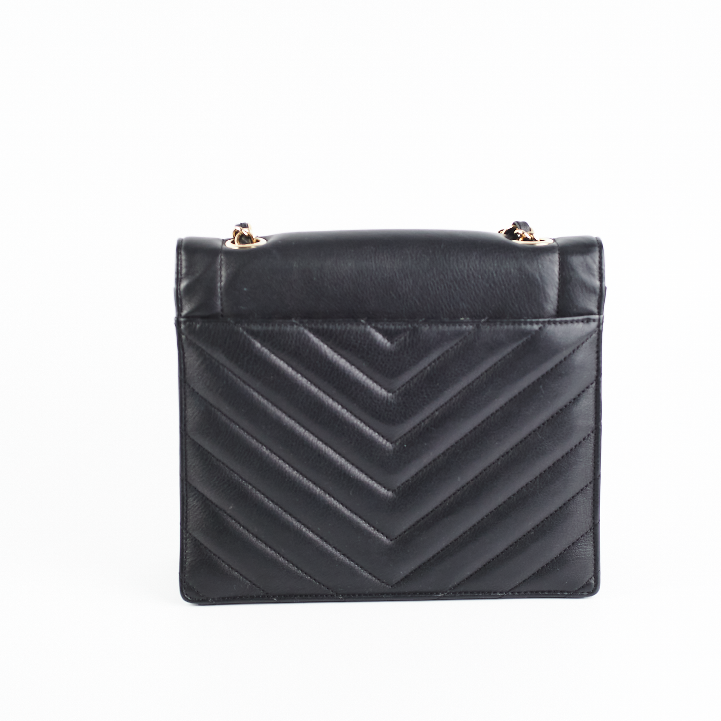 ITEM 5 - Chanel Chevron Crossbody Flap Bag Black