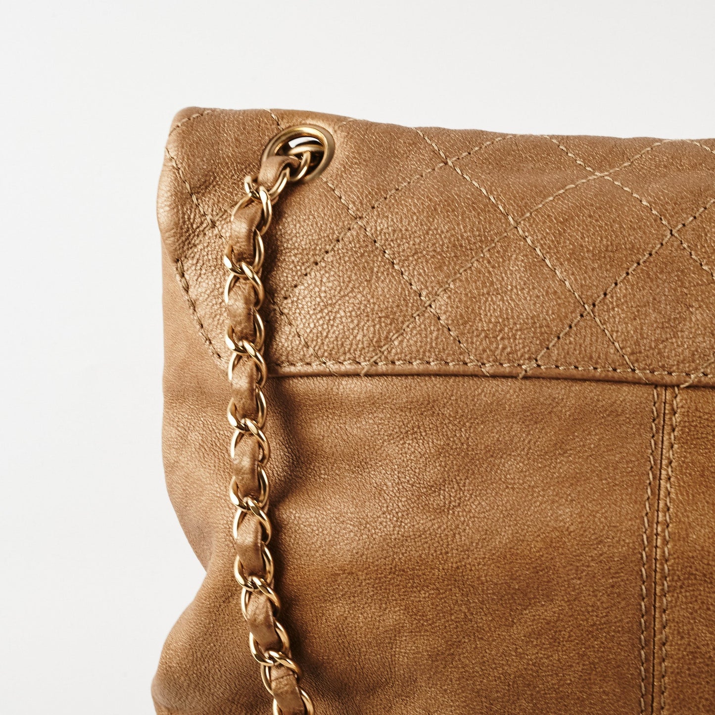 Chanel Shoulder Flap Bag Sand