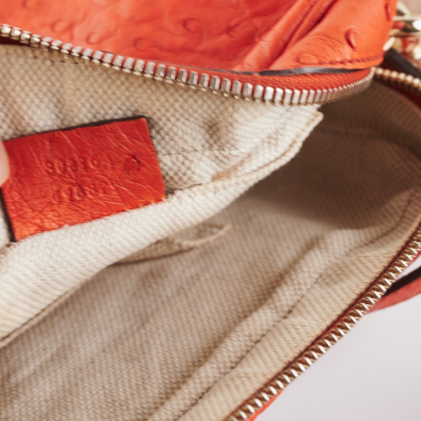 Gucci Ostrich Soho Disco Orange