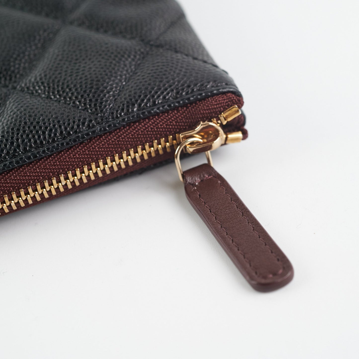 Chanel Medium O case Pouch Clutch Caviar Black