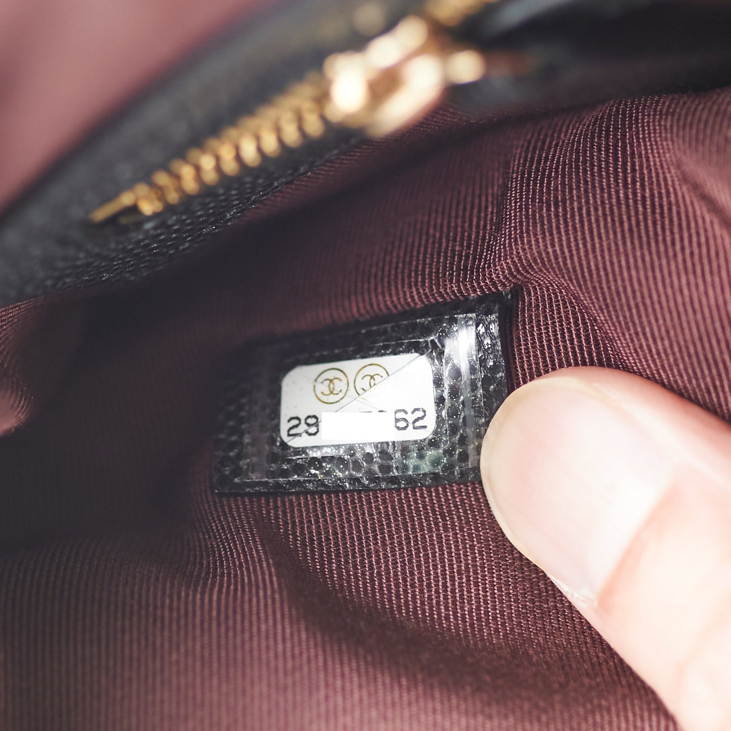 Chanel Medium O case Pouch Clutch Caviar Black
