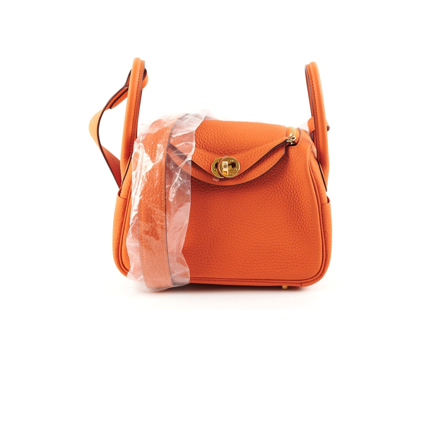 Hermes Mini Lindy Orange - Stamp U (2022)