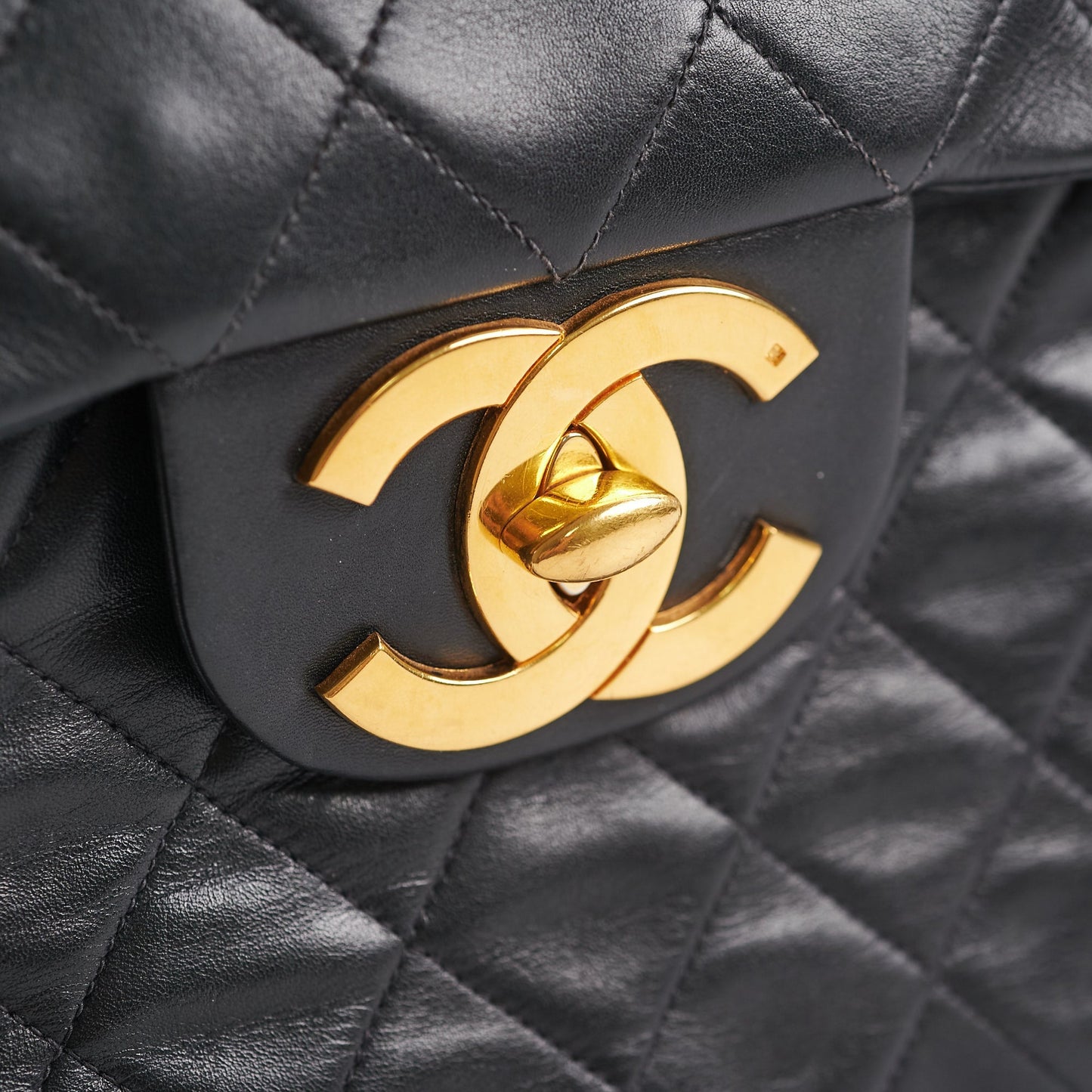 Chanel  Maxi Jumbo Black 24K Gold