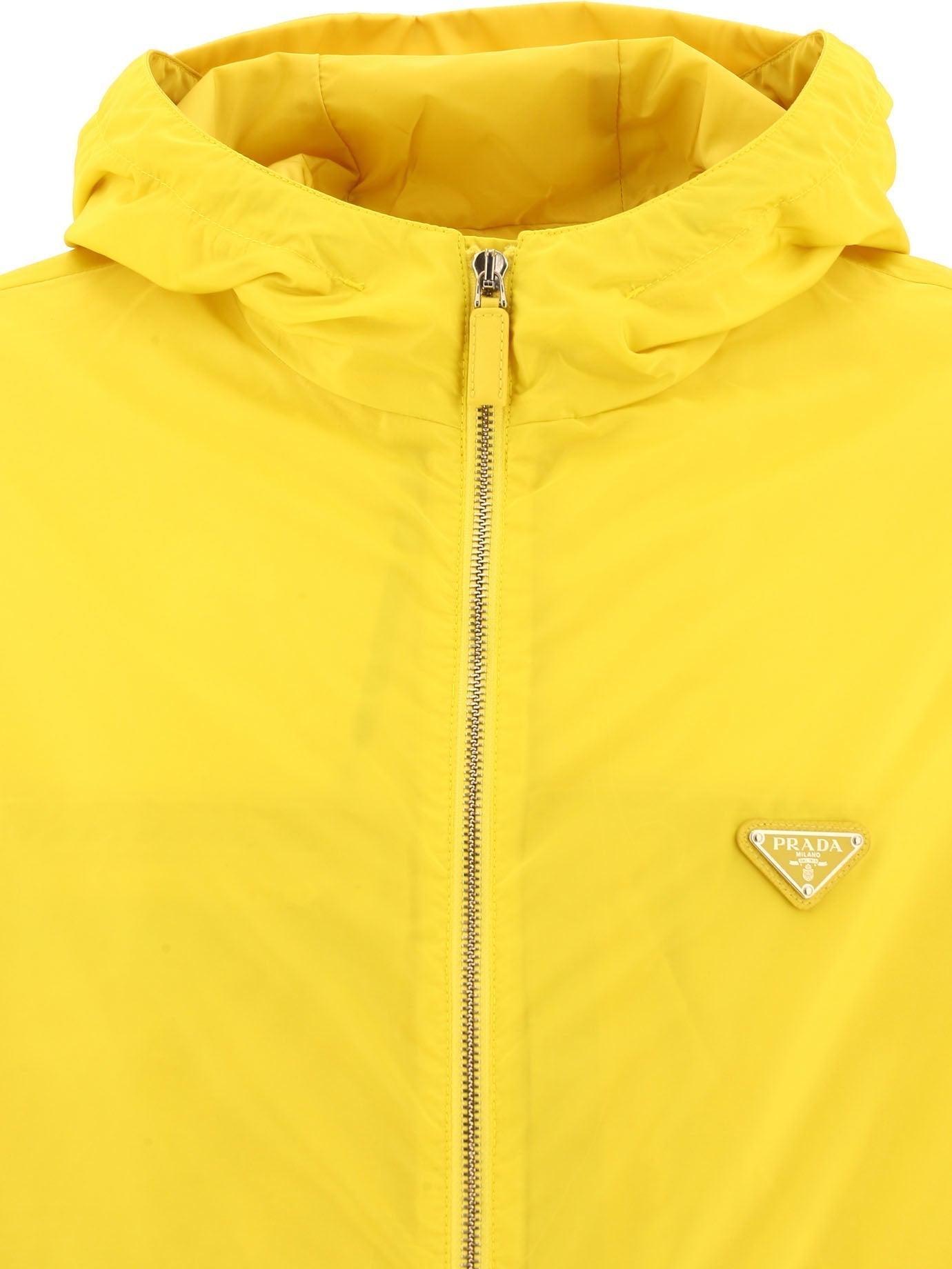 PRADA MEN'S HOODED NYLON JACKET