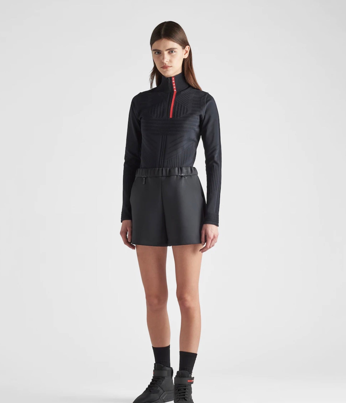 PRADA TECHNO KNIT TURTLENECK TOP
