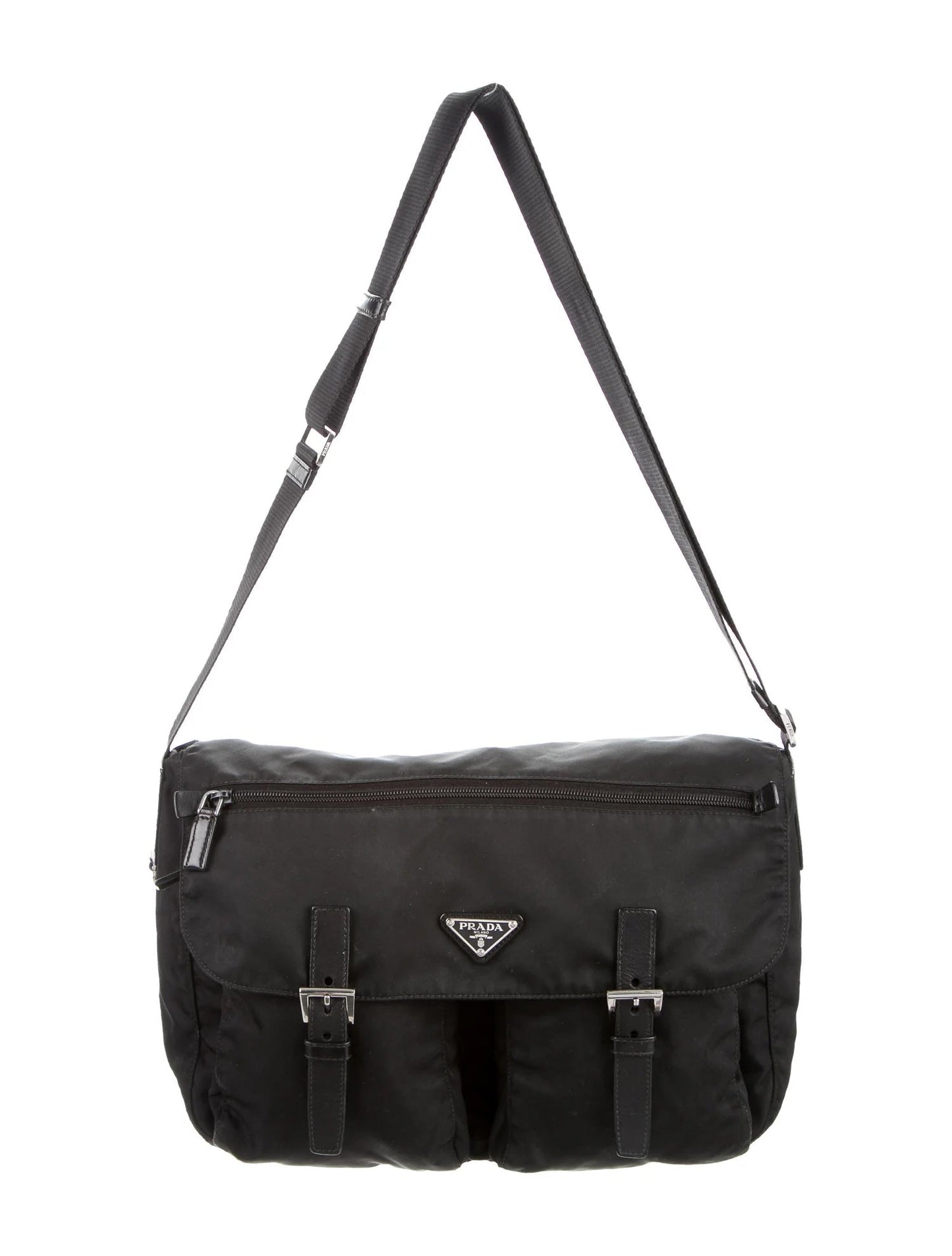 PRADA TESSUTO NYLON SAFFIANO VELA MESSAGER BAG