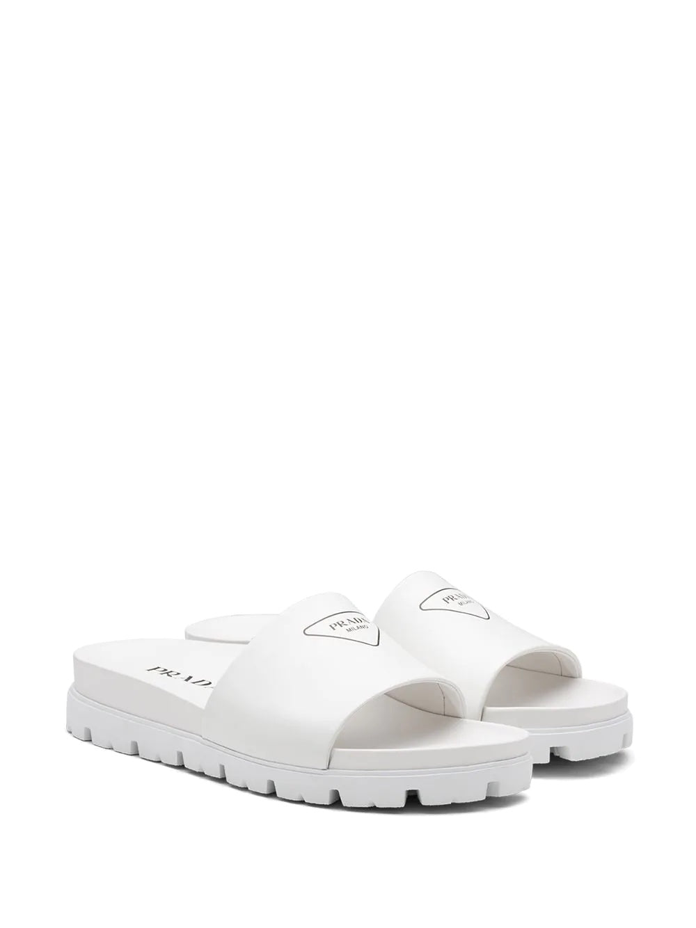 PRADA SILK SCREEN LOGO PRINT SLIDES