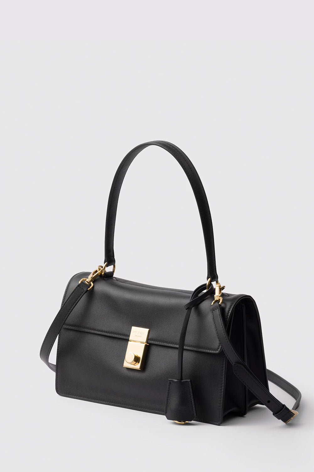 Prada Soft Sound Medium Leather Shoulder Bag