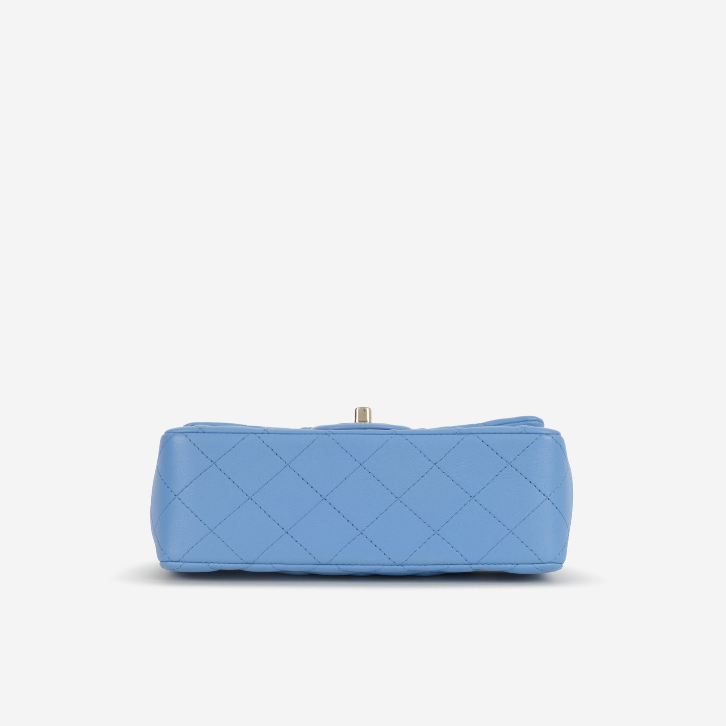 Chanel Mini Top Handle Flap - Blue Lambskin | Champagne Gold Hardware